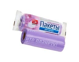 Мешки для мусора 35 л, ароматизированные, сиреневые, в рулоне 20 шт., ПНД, 12 мкм, 560х530 мм, GRIFON Полевые Цветы, 100-034 в Архангельске
