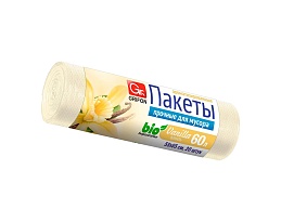 Мешки для мусора 60 л, ароматизированные, Ваниль, бежевые, в рулоне 20 шт., ПНД, 9 мкм, 650х550 мм, GRIFON Aroma, 101-023 V в Архангельске