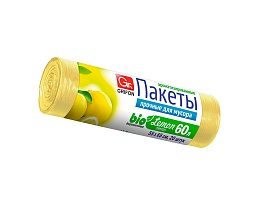 Мешки для мусора 60 л, ароматизированные, Лимон, желтые, в рулоне 20 шт., ПНД, 9 мкм, 650х550 мм, GRIFON Aroma, 101-023 Li в Архангельске