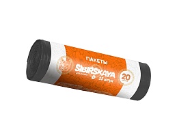 Мешки для мусора 20 л, черные, в рулоне 25 шт., ПНД, 6 мкм, 420х450 мм, SIBIRSKAYA, 101-001 S в Архангельске