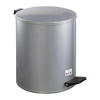 Ведро для мусора с педалью, усиленное, Титан, 15 л, серое, оцинкованная сталь в Архангельске