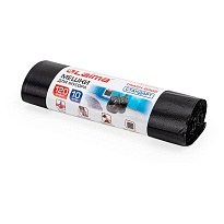Мешки для мусора 120 л, черные, в рулоне 10 шт., ПНД, 14 мкм, 1100х700 мм, LAIMA, 601385 в Архангельске
