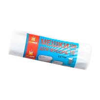 Мешки для мусора 120 л, белые, рулон 10 шт., ПНД, 12 мкм, 1100х690 мм, Эконом, МЭ2622 (МНЭ 120-10б) в Архангельске