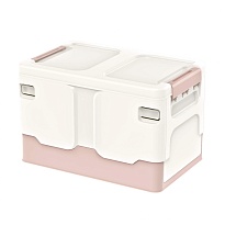 Ящик пластиковый складной белый, дно розовое, 370х240х240 мм в Архангельске