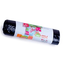 Мешки для мусора 60 л, черные, в рулоне 20 шт., ПНД, 7 мкм, 700х600 мм, Концепция Быта ЭкоДом, 601349 в Архангельске