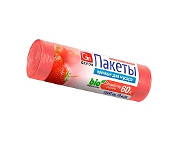 Мешки для мусора 60 л, ароматизированные, Клубника, красные, в рулоне 20 шт., ПНД, 9 мкм, 650х550 мм, GRIFON Aroma, 101-023 K в Архангельске