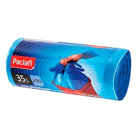 Мешки для мусора 35 л, с ушками, синие, в рулоне 30 шт., ПНД, 10,5 мкм, 640х500 мм, PACLAN Multitop, 600819 в Архангельске