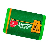 Мешки для мусора 30 л, зеленые, в рулоне 90 шт., ПНД, 6 мкм, 560х480 мм, Comfort, М4268 в Архангельске
