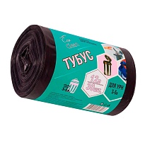 Мешки для мусора 12 л, черные, в рулоне 30 шт., ПНД, 6 мкм, 550х320 мм, Концепция Быта Tubus, 604936 в Архангельске
