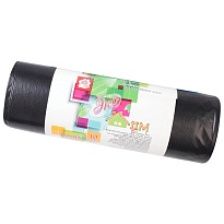Мешки для мусора 220 л, черные, в рулоне 10 шт., ПВД, 29 мкм, 1100х830 мм, Концепция Быта ЭкоДом, 604924 в Архангельске