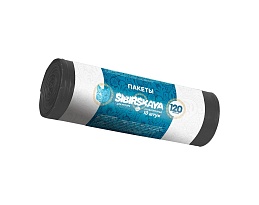 Мешки для мусора 120 л, черные, в рулоне 10 шт., ПНД, 14 мкм, 1100х700 мм, SIBIRSKAYA, 101-008 S в Архангельске